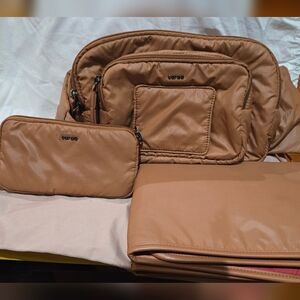 Caraa Baby Bag with Tan and Pink Interior